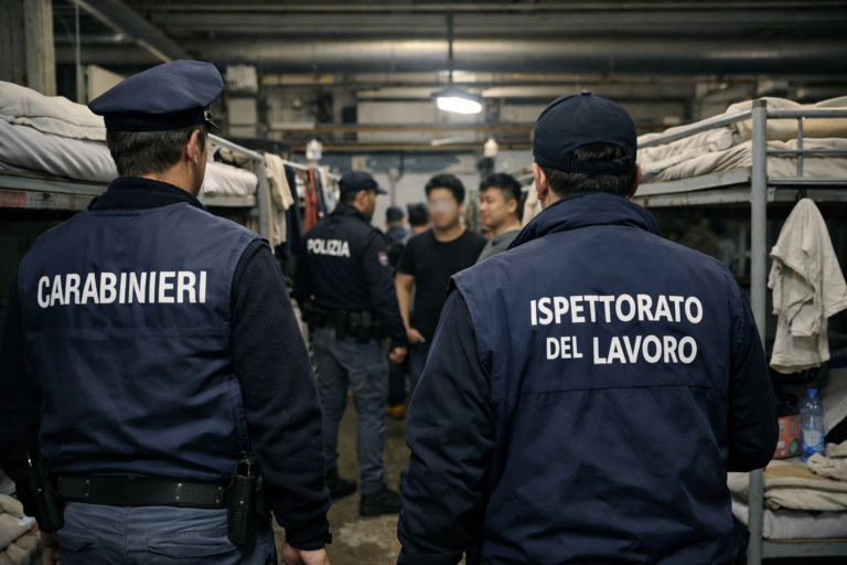 Controlli lavoro irregolare a Prato: scoperti dormitori